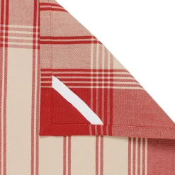 3 torchons campagne rouges en coton