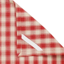 3 torchons campagne rouges en coton