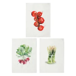 3 torchons marche blancs en coton