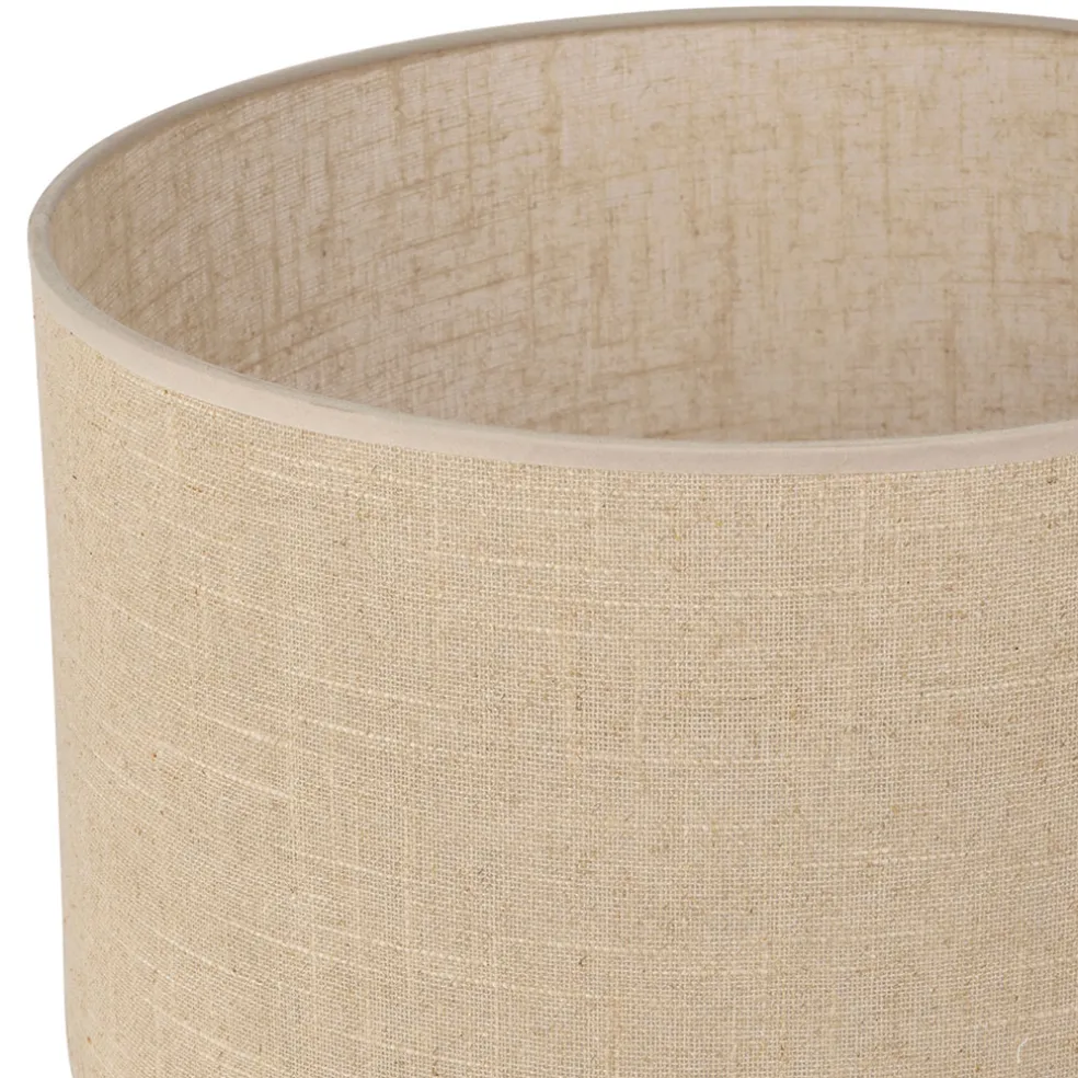 Abat jour en coton et lin beige h24cm - Ter-Bohem