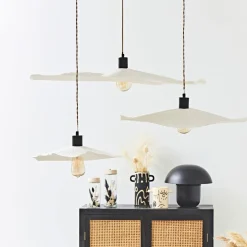 Abat-jour blanc beige d44cm - Louise