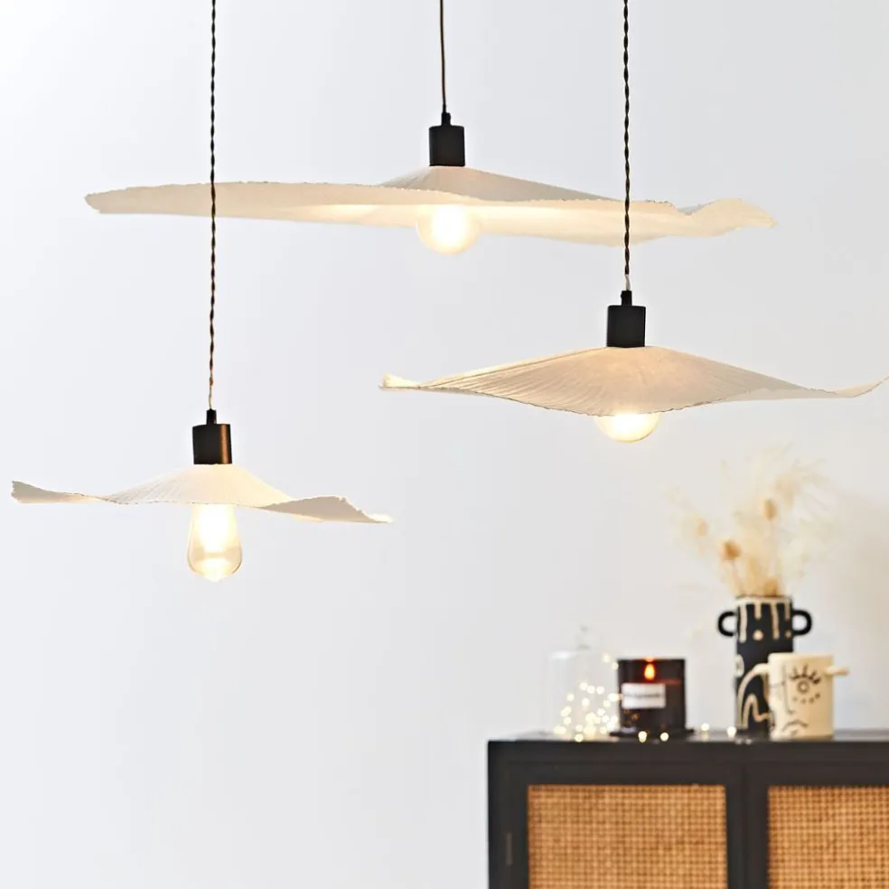 Abat-jour blanc beige d44cm - Louise