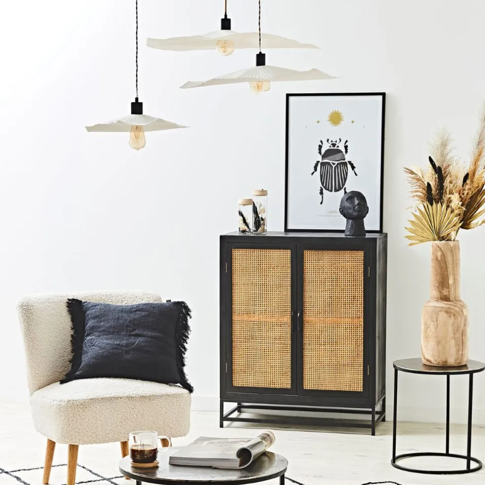 Abat-jour blanc beige d60cm - Louise