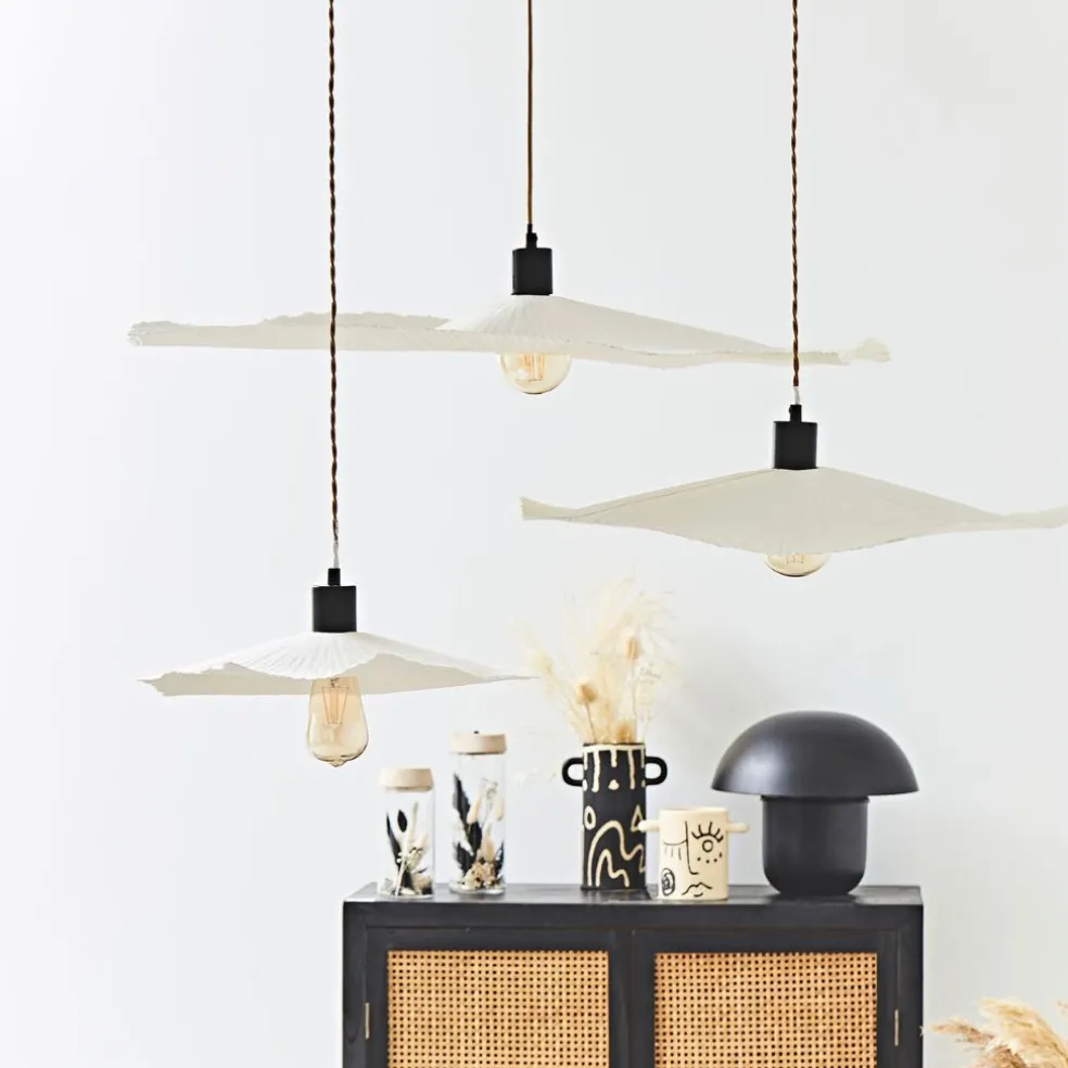 Abat-jour blanc beige d60cm - Louise