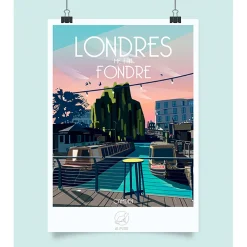 Affiche ville Londres 42x59.4cm