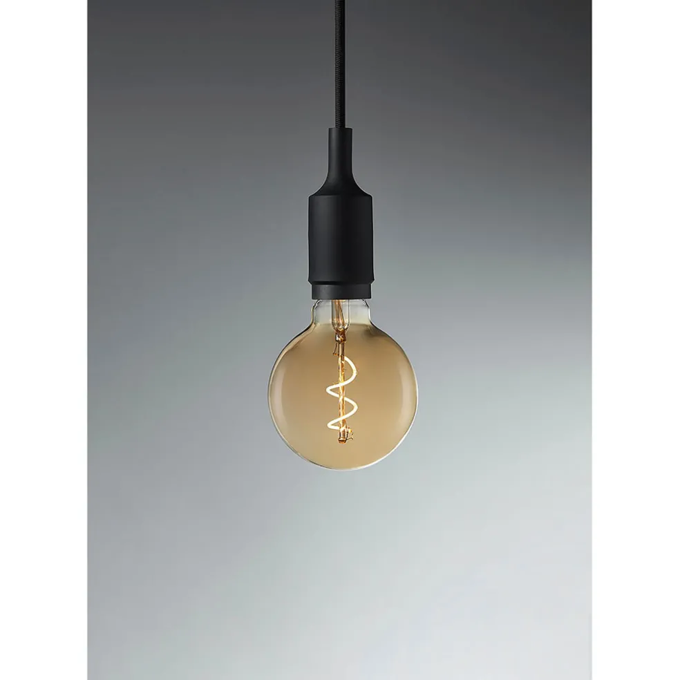 Ampoule spirale globe ambree