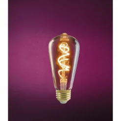 Ampoule spirale poire ambree