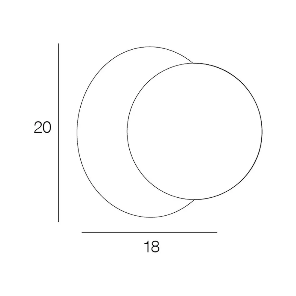 Applique en metal doré et verre laiton d18cm blanc - Manor