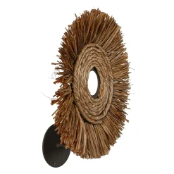 Applique non electrique en raphia d25cm naturel foncé - cuzco
