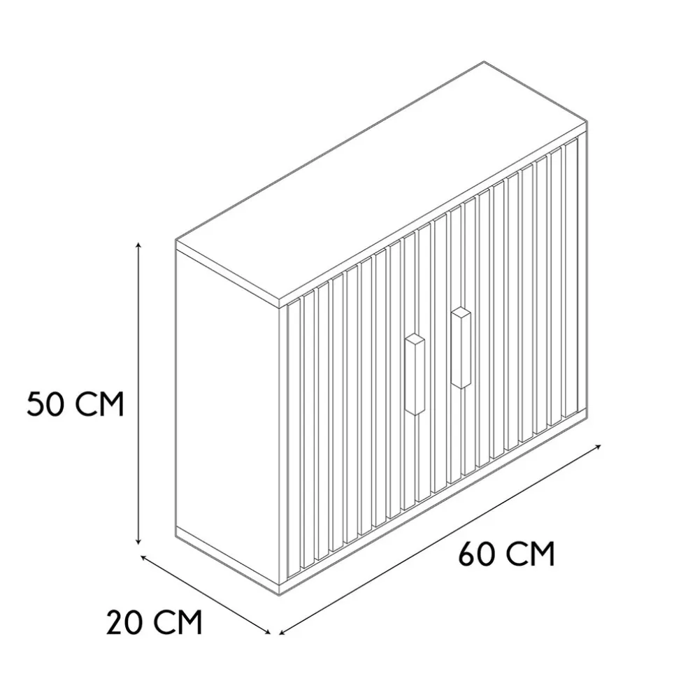Armoire murale 2 portes en bois 60xh50cm - Kara