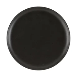Assiette à dessert en grès noir d21cm - Ingrid