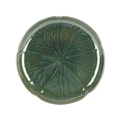 Assiette à dessert chou en grès vert d21cm