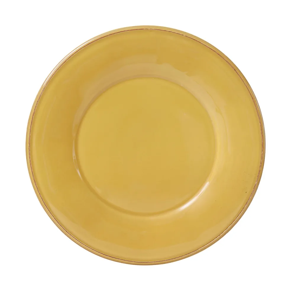 Assiette à dessert en faïence moutarde d23.5cm - constance