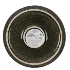 Assiette à dessert en grès noir d20.5cm