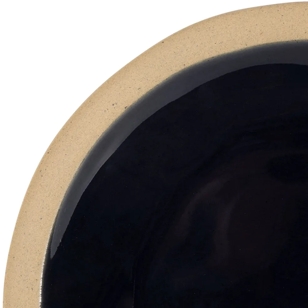 Assiette à dessert en grès bleu marine d21.5cm - Jade