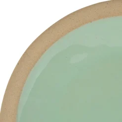 Assiette à dessert en grès vert d'eau d21.5cm - Jade
