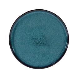 Assiette à dessert en grès bleu d20cm - Volga