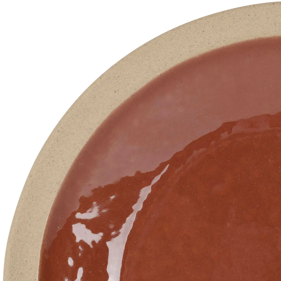 Assiette à dessert en grès tomette d21.5cm - Jade