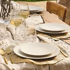 Assiette à dessert en grès crème d20.5cm - Vesuvio