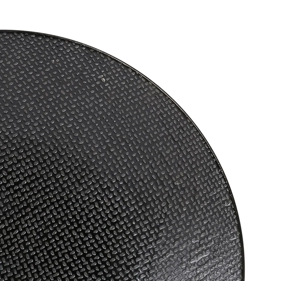 Assiette à dessert en grès noir d20.5cm - Vesuvio