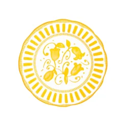 Assiette à dessert en porcelaine jaune d21cm - Napoli