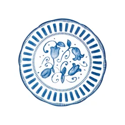 Assiette à dessert en porcelaine bleu d21cm - Napoli