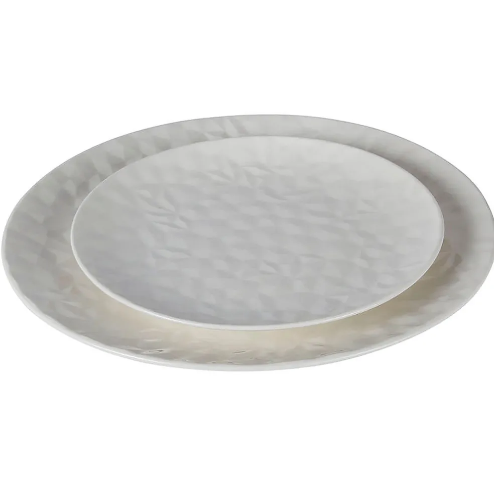Assiette à dessert en porcelaine blanc d20cm - oasis