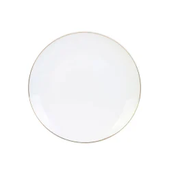 Assiette à dessert en porcelaine lisere doré d20cm