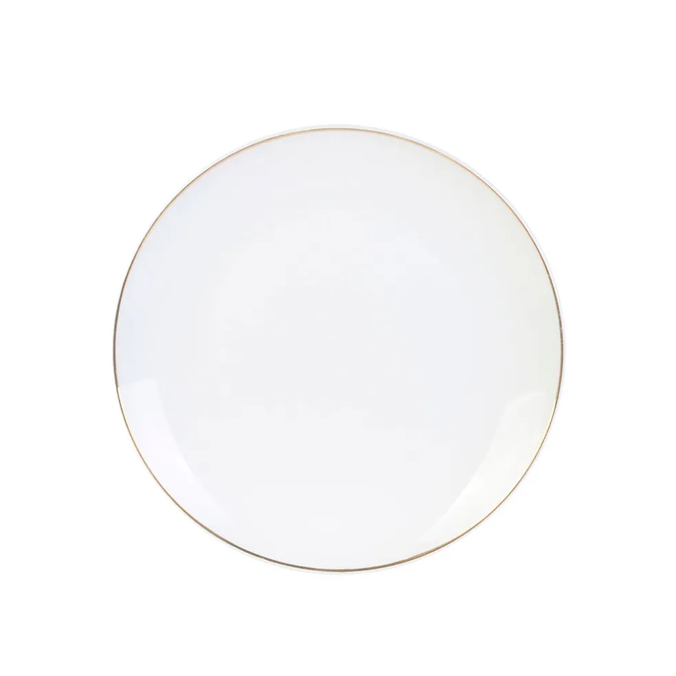 Assiette à dessert en porcelaine lisere doré d20cm