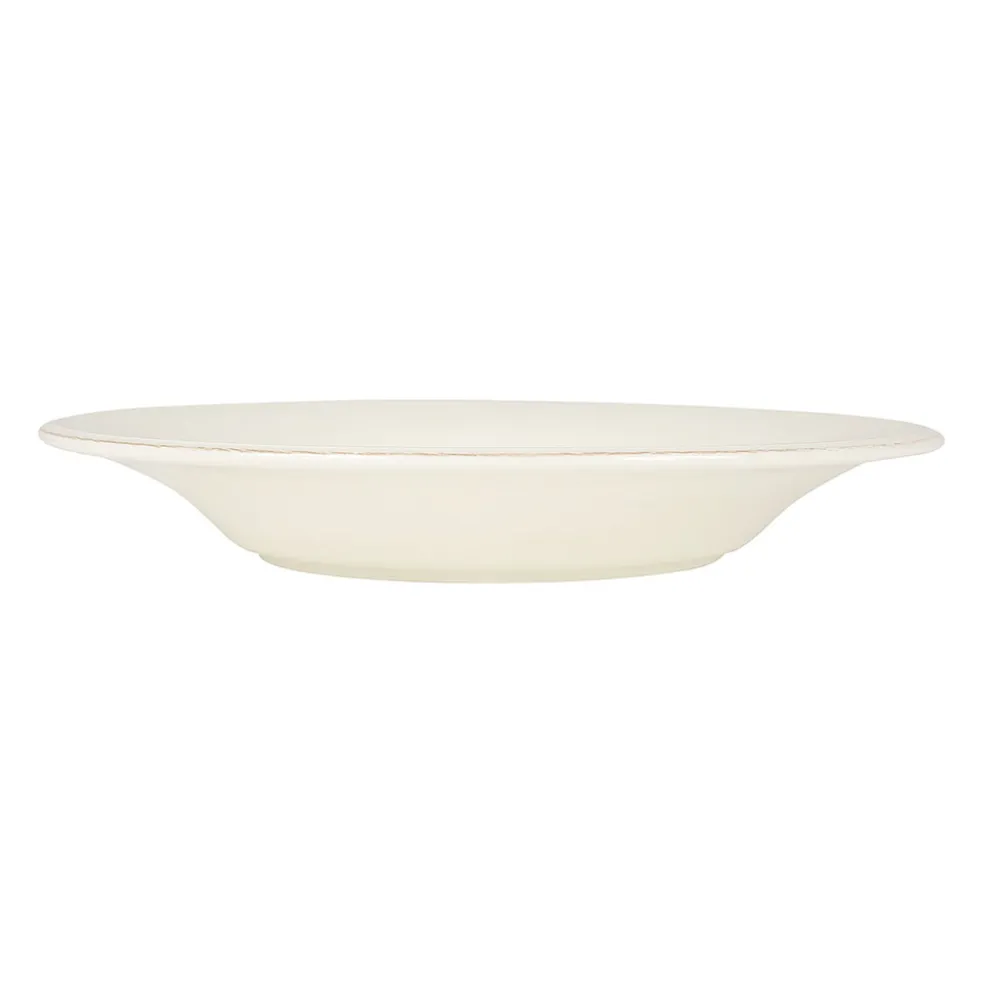 Assiette à pâtes en faïence ivoire d27cm - constance
