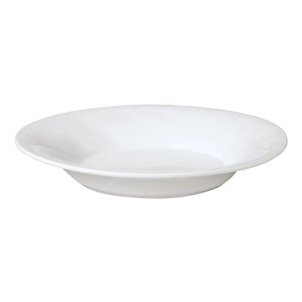 Assiette à pâtes en faïence blanche d27cm - constance