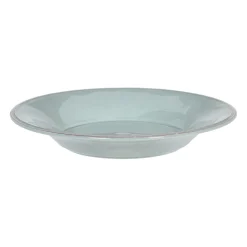 Assiette à pâtes en faïence vert d'eau d27cm - constance