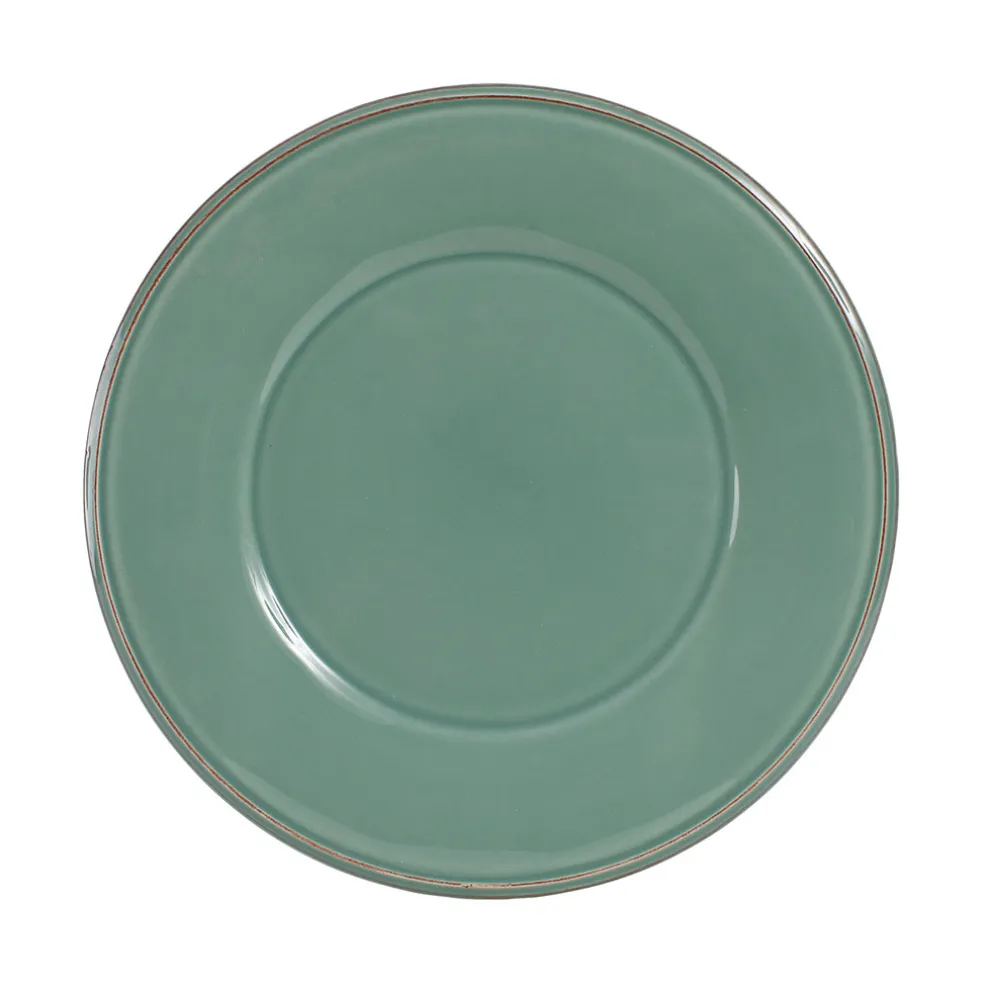 Assiette a dessert en faïence sauge d23.5cm - constance