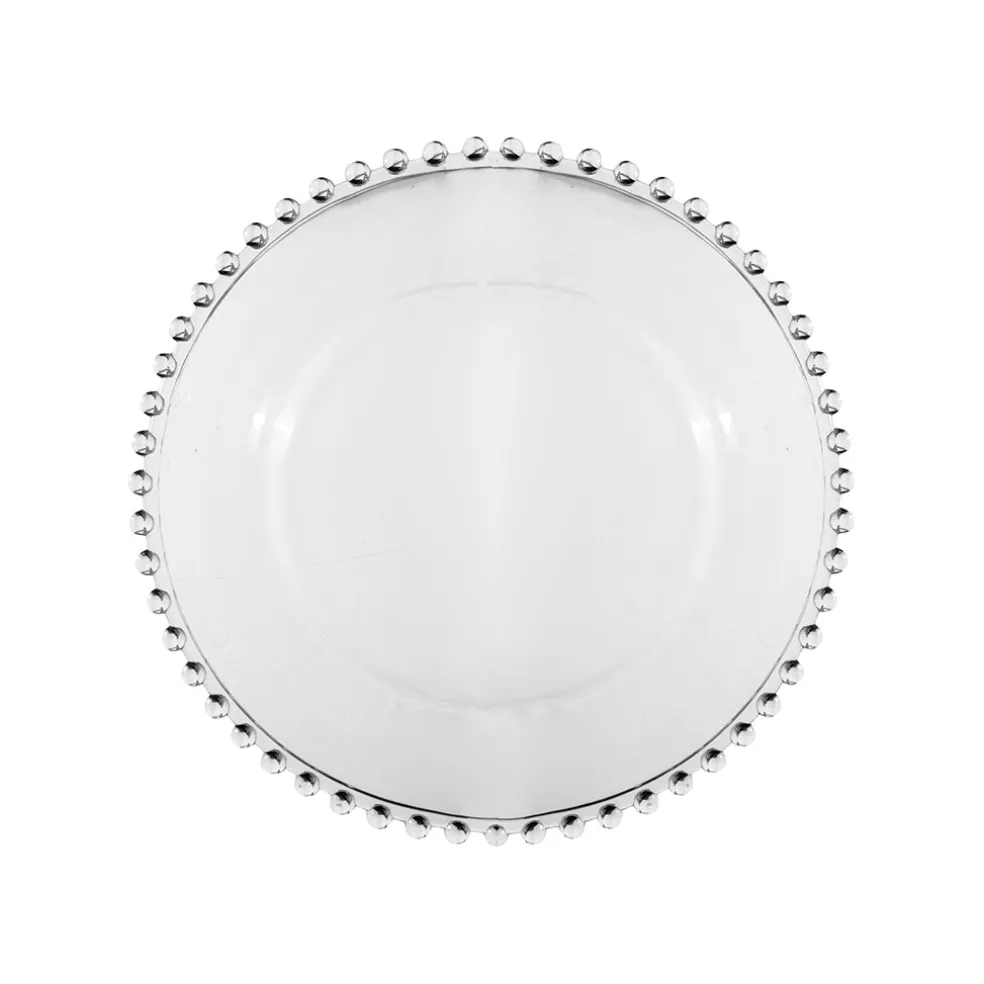 Assiette a dessert en verre d20cm - perloa