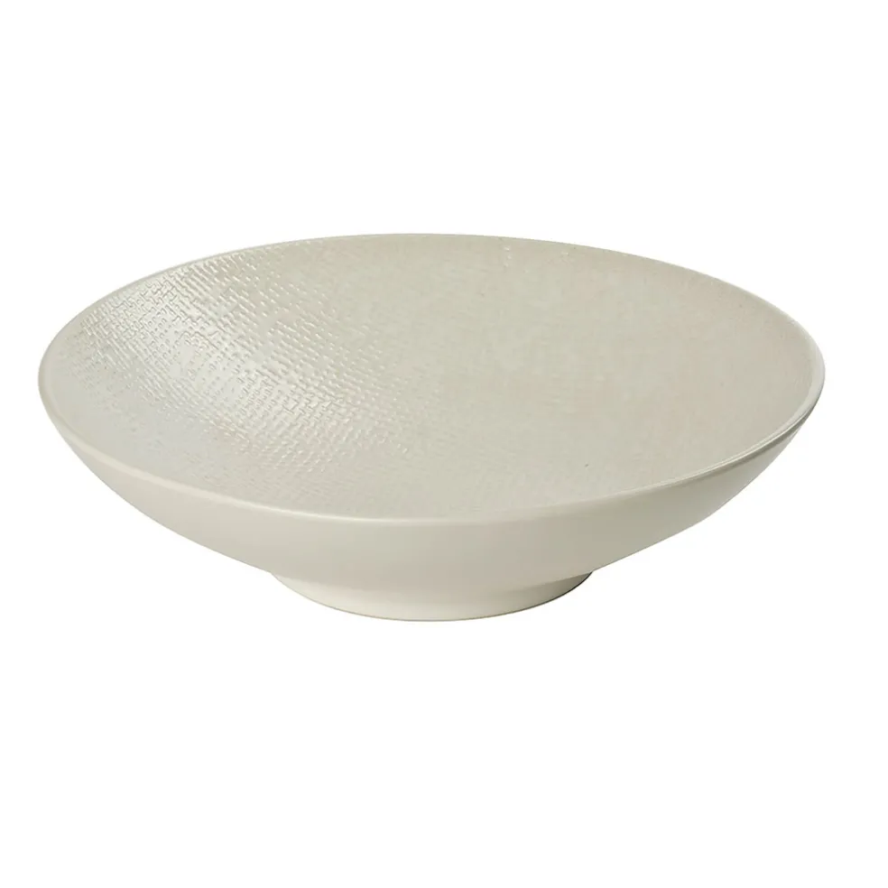 Assiette calotte en grès crème d19cm - vesuvio