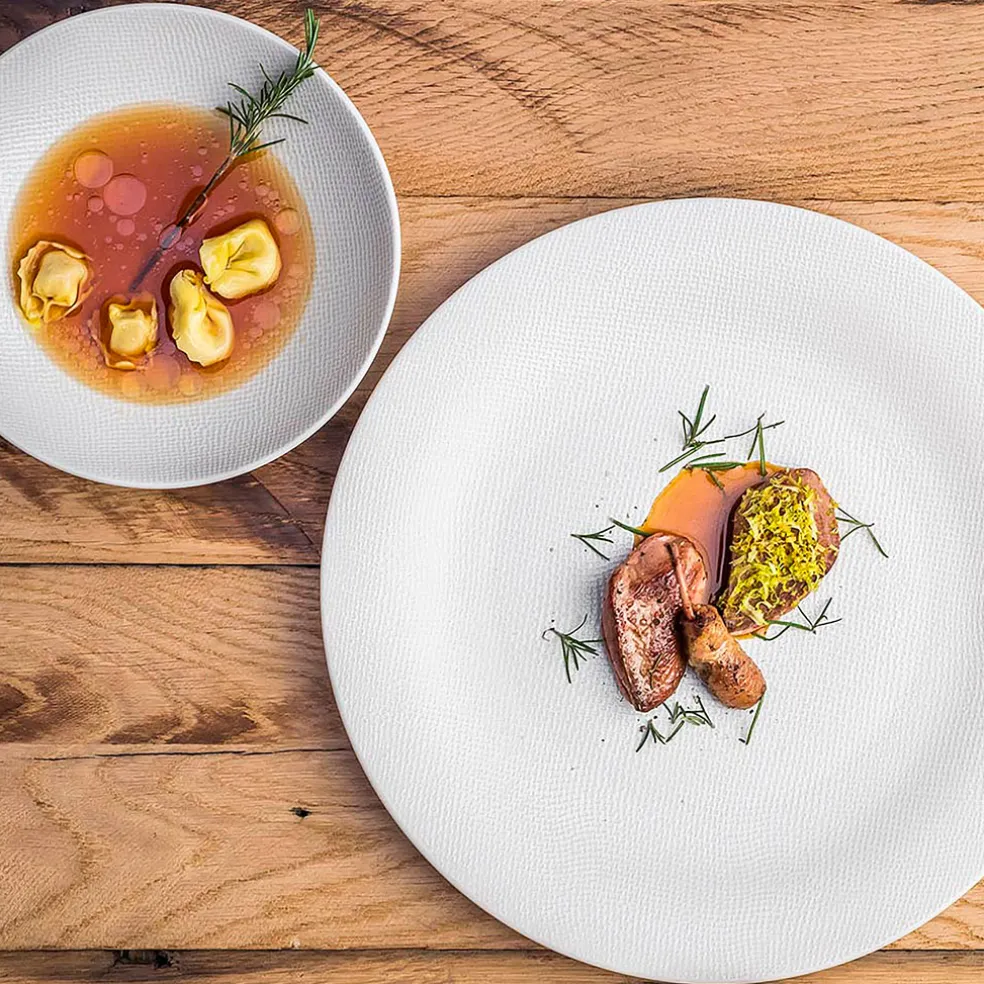 Assiette calotte en grès crème d19cm - vesuvio