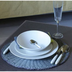 Assiette calotte en grès crème d19cm - vesuvio