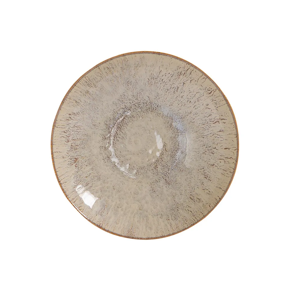 Assiette calotte akaris brun d22cm en gres