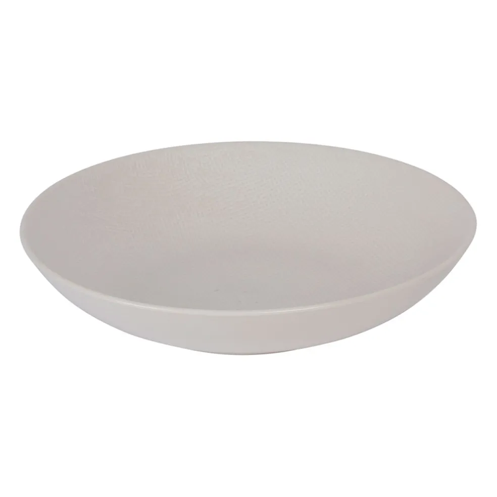 Assiette calotte en grès blanc d25cm - Vesuvio