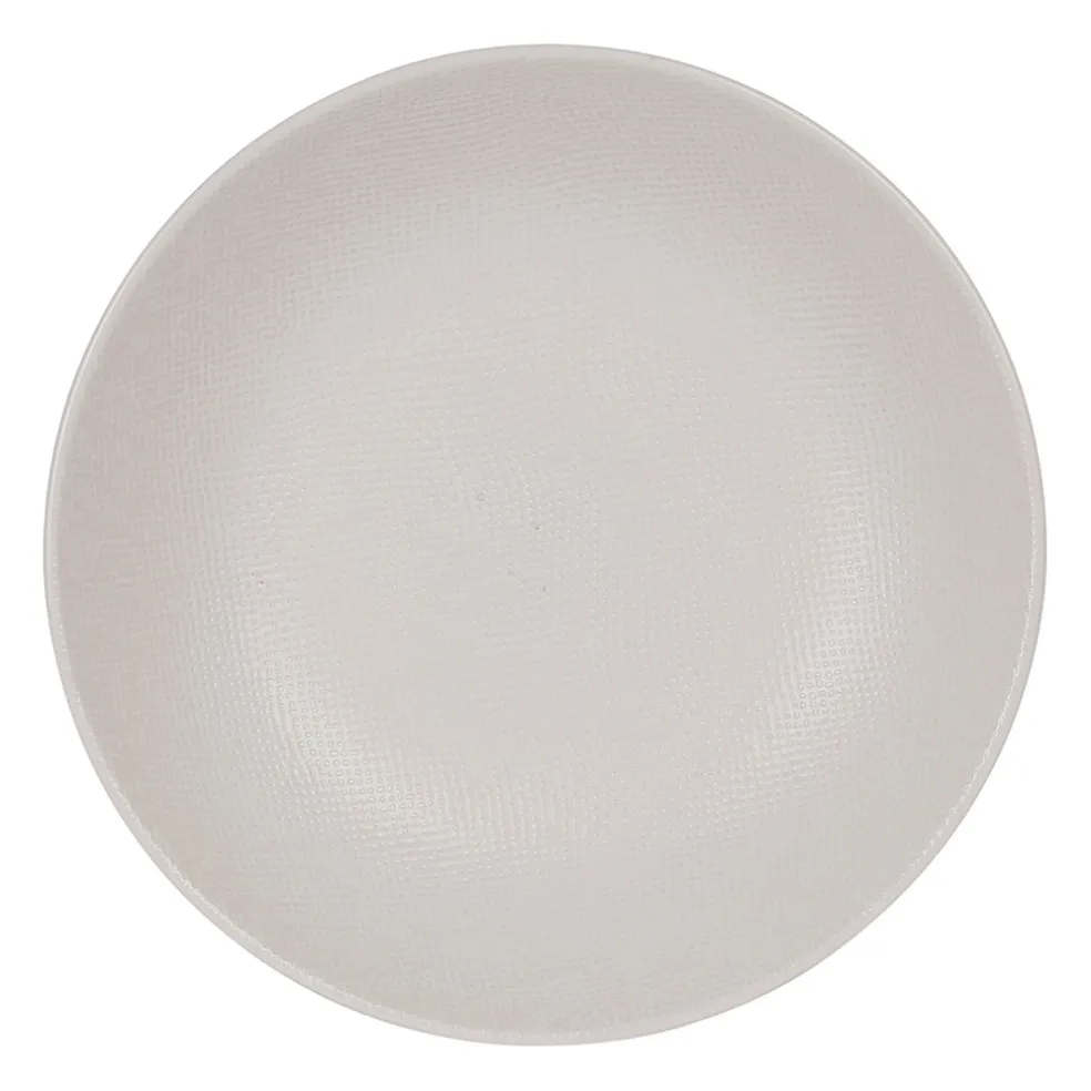 Assiette calotte en grès blanc d25cm - Vesuvio