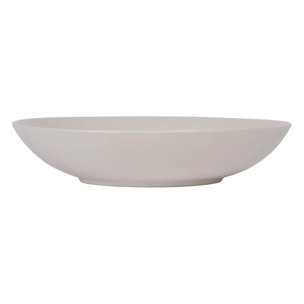 Assiette calotte en grès blanc d25cm - Vesuvio