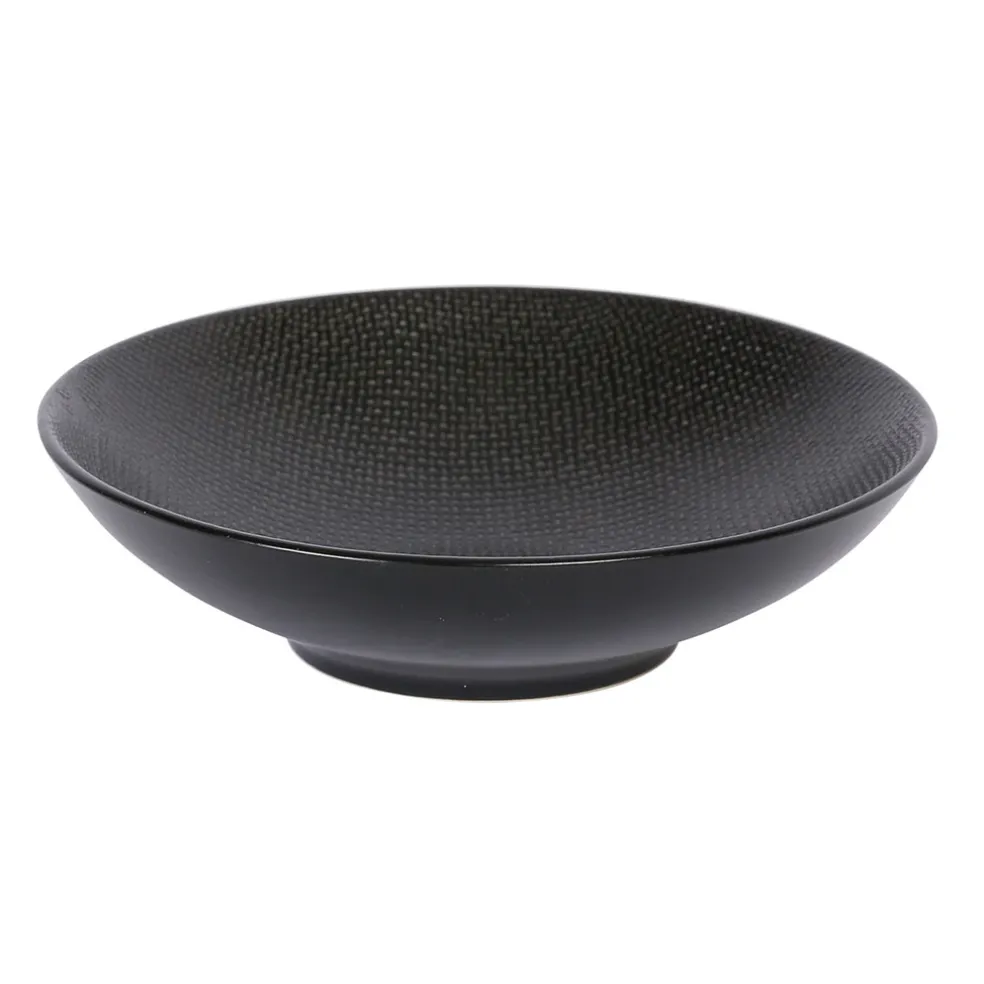 Assiette calotte en grès noir d19cm - vesuvio