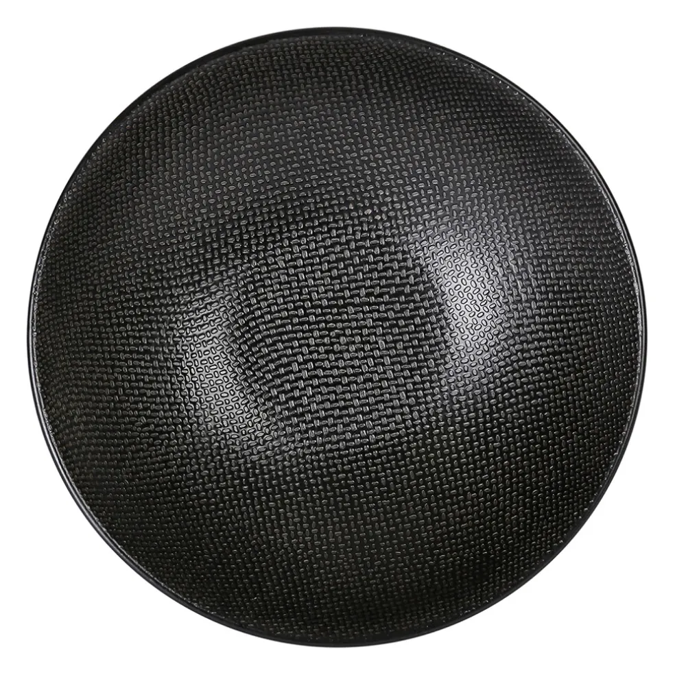 Assiette calotte en grès noir d19cm - vesuvio