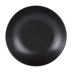 Assiette calotte en grès noir d25cm - Vesuvio