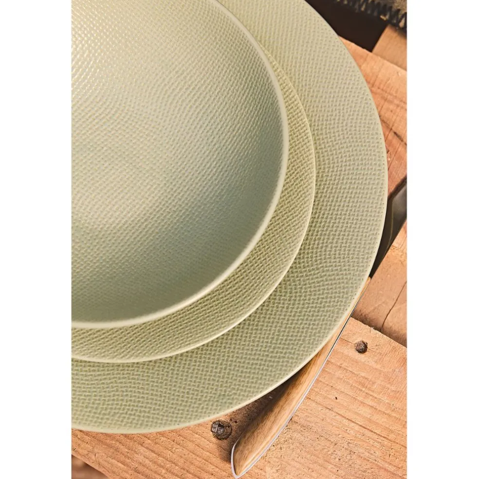 Assiette calotte en grès sauge d19cm - Vesuvio