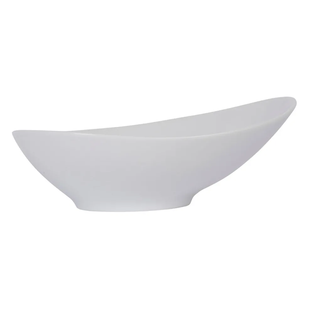 Assiette calotte en porcelaine blanc d19cm - Galet