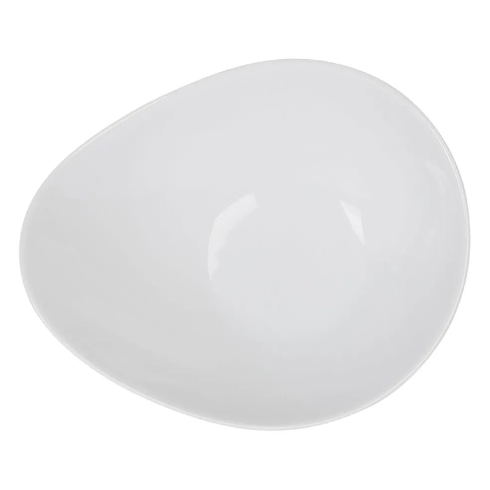 Assiette calotte en porcelaine blanc d19cm - Galet