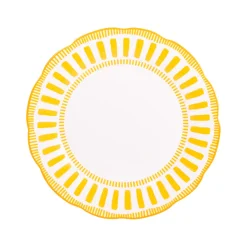 Assiette calotte en porcelaine jaune d22cm - Napoli