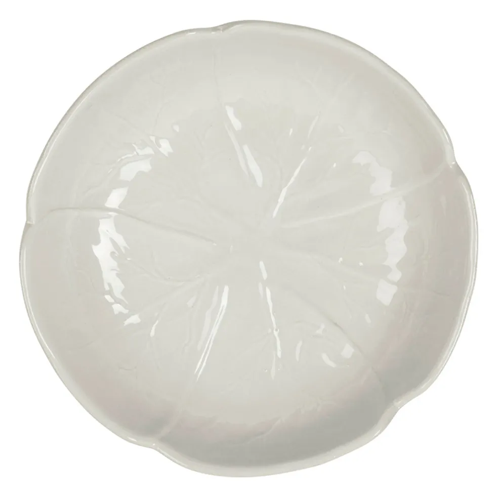 Assiette creuse chou en grès blanc d20cm