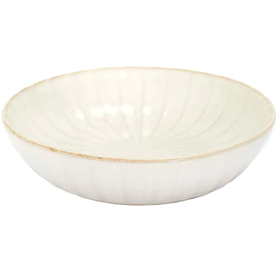Assiette creuse en céramique beige d20cm - Vlora
